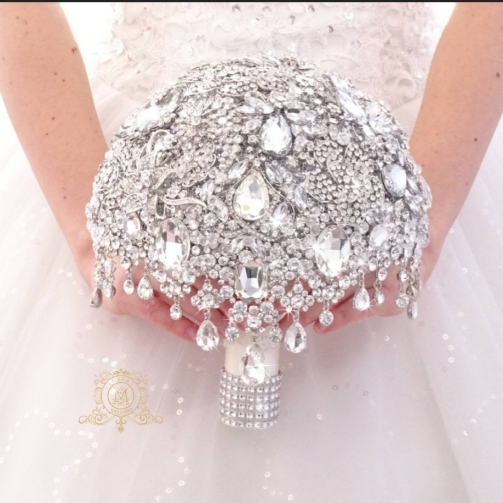 Brooch Bouquet 10 inches - STUNNING!!